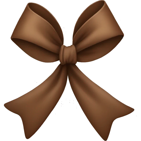 brown coquette bow emoji