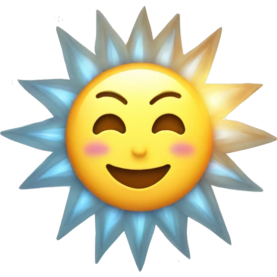 sun emitting rays emoji