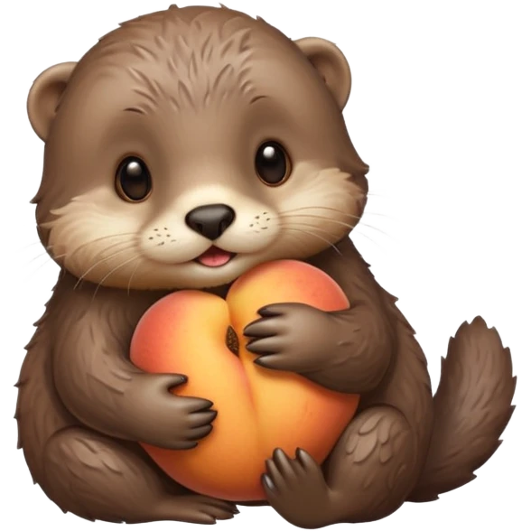 Otter and a peach 🦦🍑  emoji