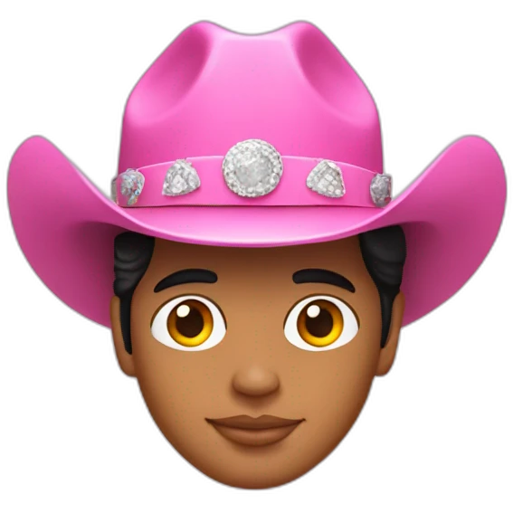 Elvis Presley with pink cowboy hat emoji