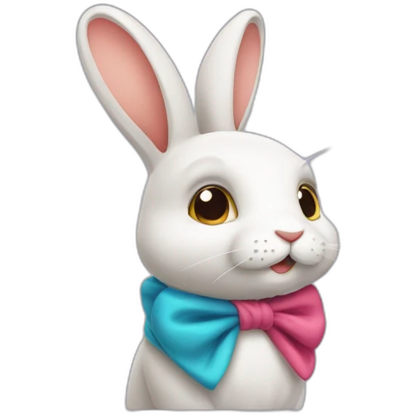 Lapin de toute les couleurs emoji