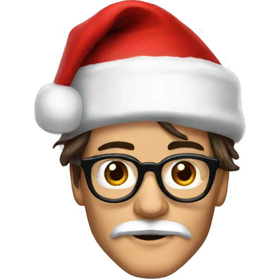 Johnny Depp with santa hat emoji