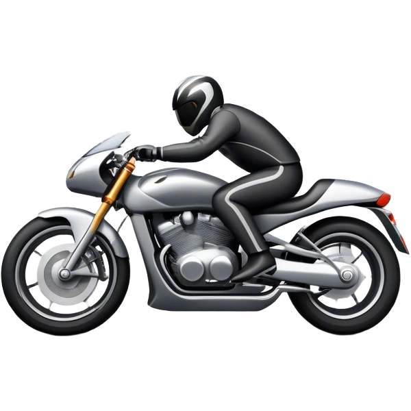 An icon showing a motorcycle and car speeding through a cityscape, with roads and curves ahead. The vehicles leave dynamic trails of speed, representing the thrill of racing and adventure. The background is transparent, focusing on the power and freedom of both cars and motorcycles. emoji