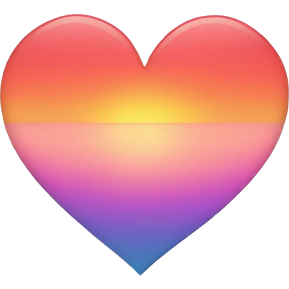 sunset colored scale heart emoji
