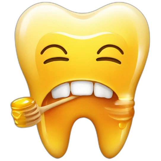 Tooth with honey emoji