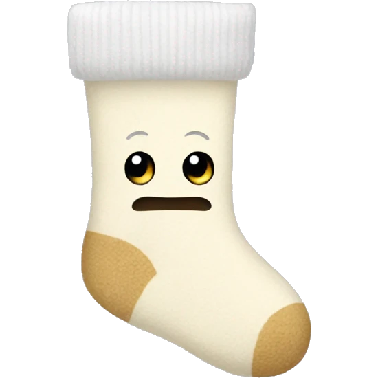 Cream sock emoji