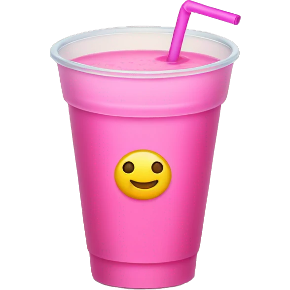 Pink and yellow juice in a cup emoji