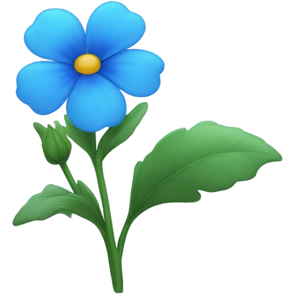 Blue flower emoji