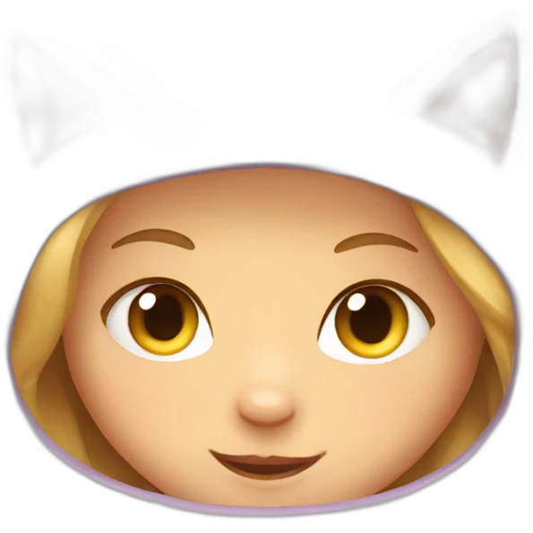 Catgirl peeking emoji