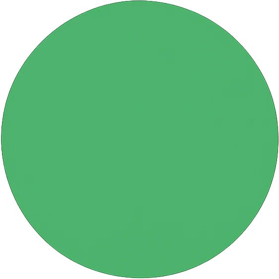 Small green circle with center offset to the right emoji