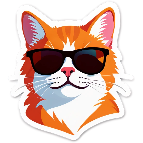 Cat with sunglasses emoji