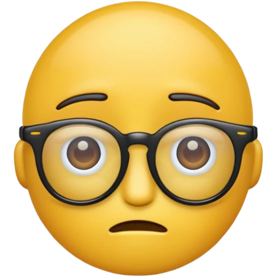 Emoji con lentes y que esté triste  emoji