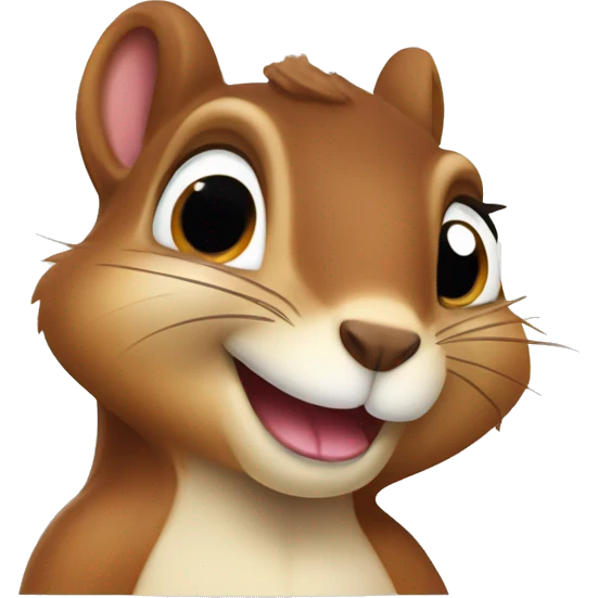 Squirrel with tongue sticking out emoji