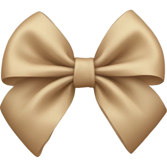 Beige bow emoji