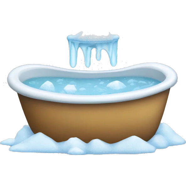 bath with ice  emoji