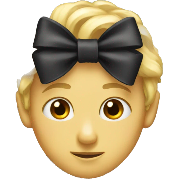 Black bow emoji