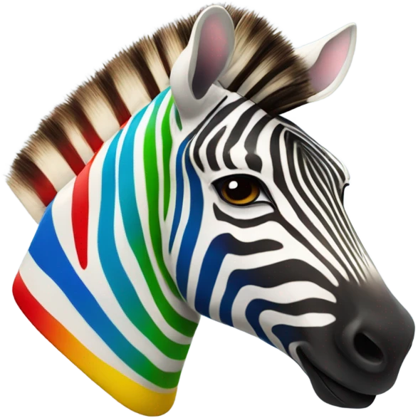 Zebra arcobaleno emoji