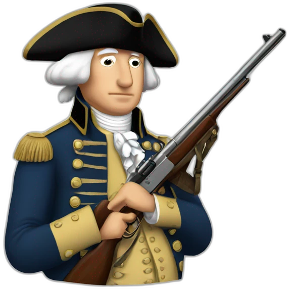 George Washington with rifle emoji