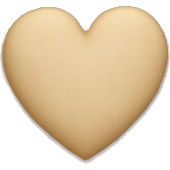 Beige heart emoji
