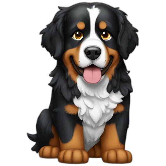 Bernese mountain dog as a corsair emoji