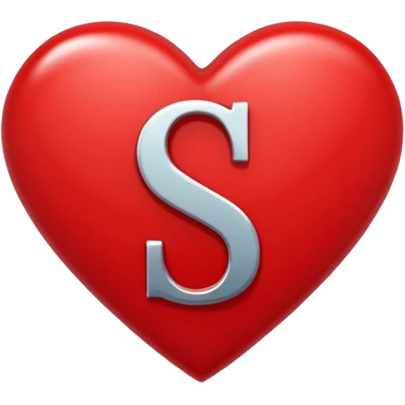 The Letter S in a Heart emoji