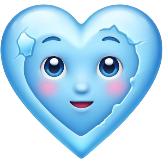 Cute Blue cold heart emoji