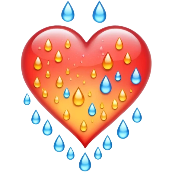 rain-themed heart emoji