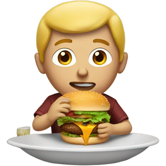 elon eating burger emoji