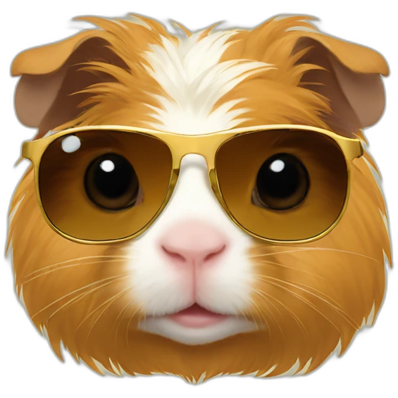 Golden abyssinian guinea pig sunglasses emoji