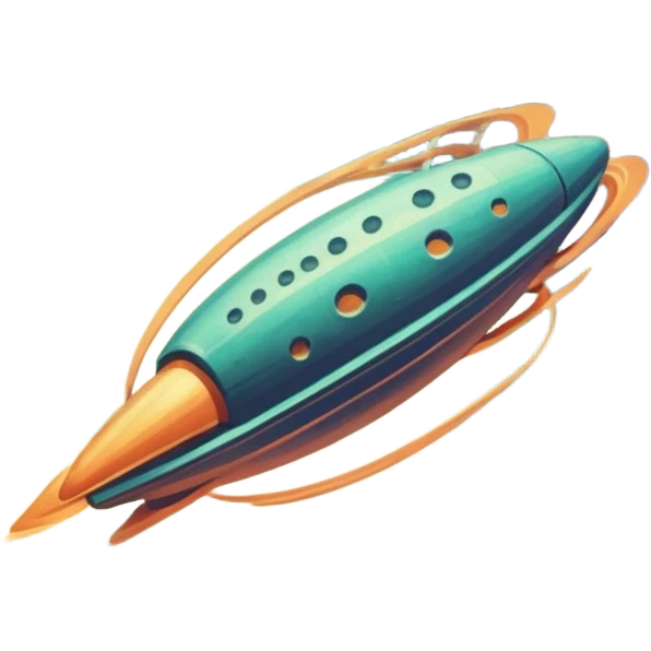 Vintage Planet comet motion emoji