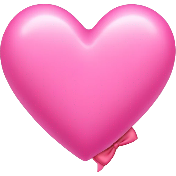 Pink heart with pink bow  emoji