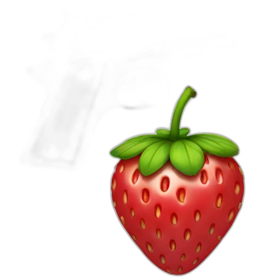 straswberry with a gun emoji