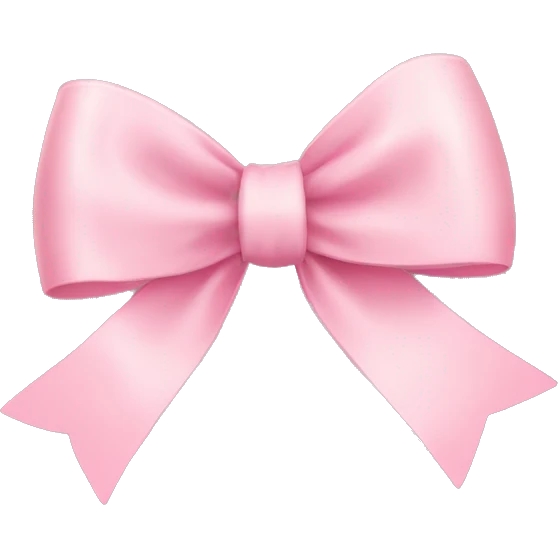 light pink ribbon bow emoji