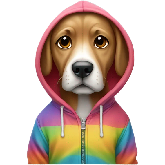 Dog wearing a hoodie  emoji