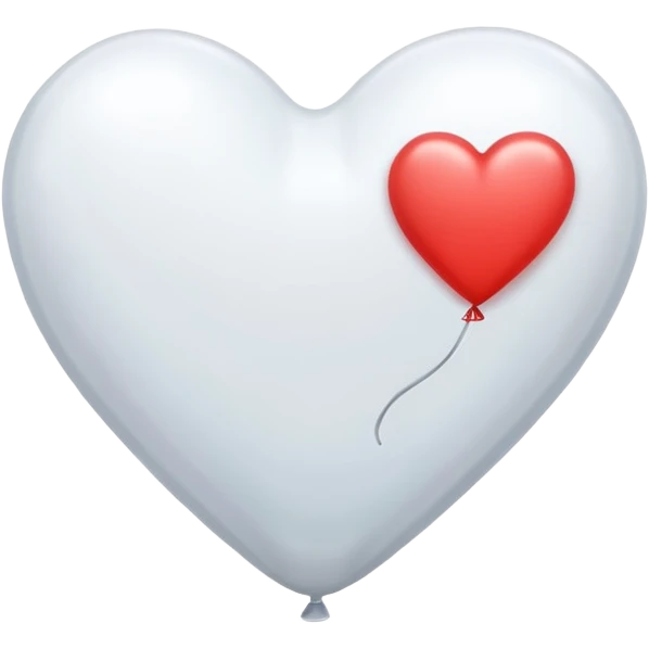 Corazón blanco estilo globo  emoji