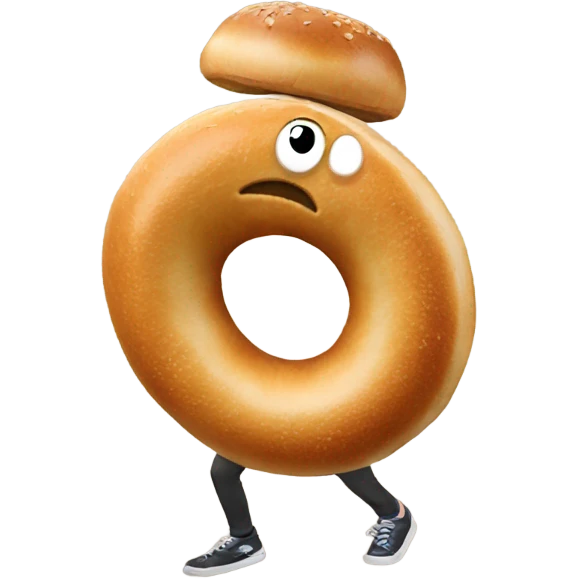 Dancing bagel emoji