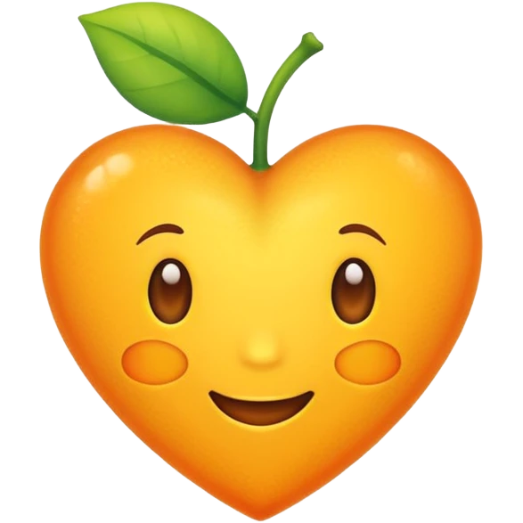 Yellow and orange hearty emoji