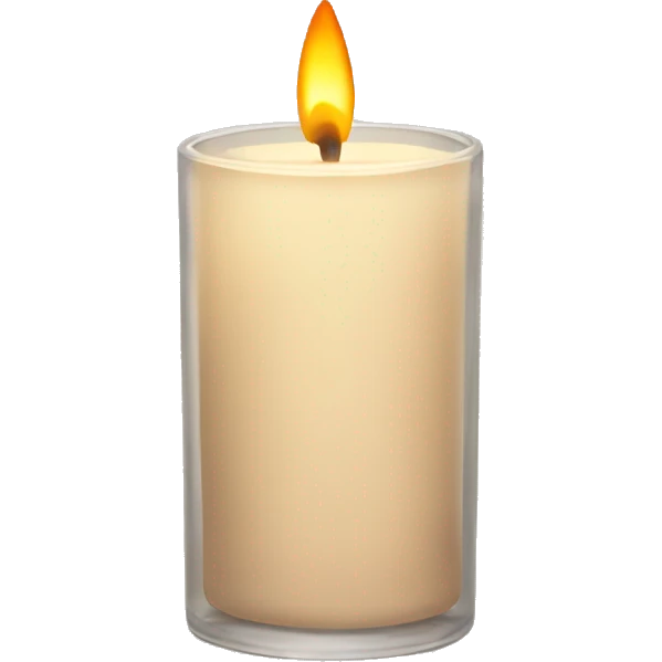 Beige asthetic candle in a Glas  emoji