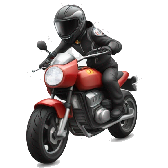 Motorbike R wheelie emoji
