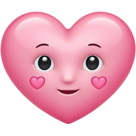 Cute pink heart emoji