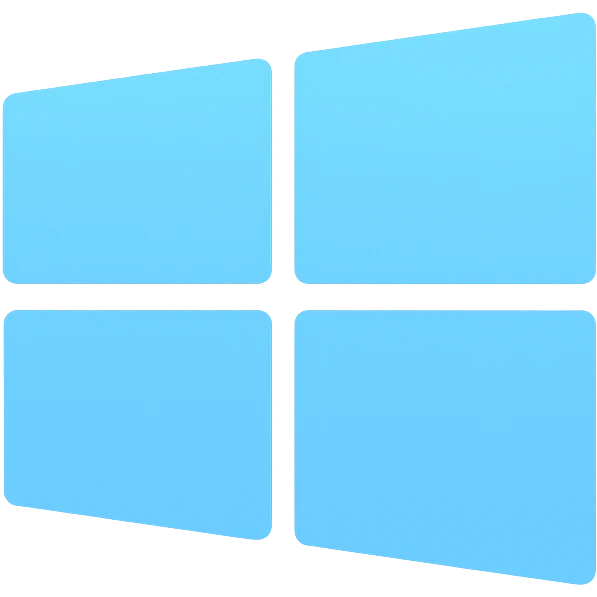 Add a light blue gradient to the Windows 10 icon, keeping the style flat and simple, preserving transparency. emoji