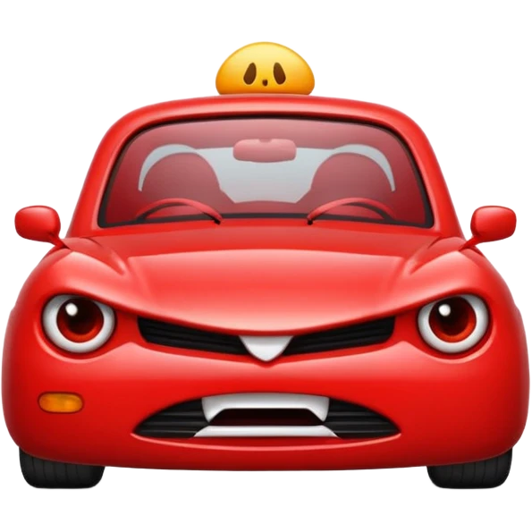 angry red car cute emoji