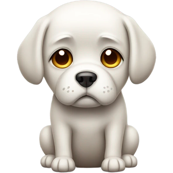 sad dog full body emoji