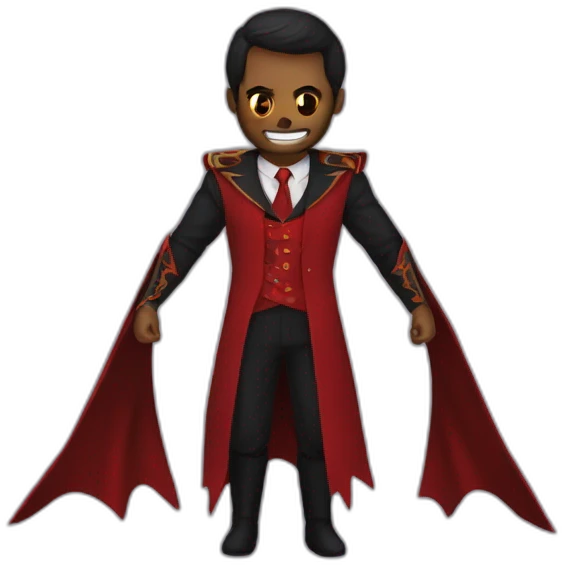 Azazel con traje dando like emoji