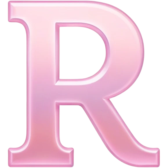 Iridescent pastel pink Font setting icon with letter  emoji