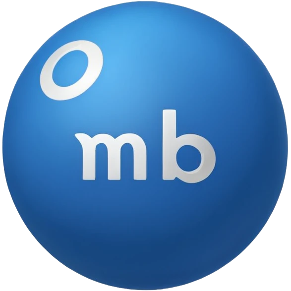 Blue ball (MB) written on it. emoji