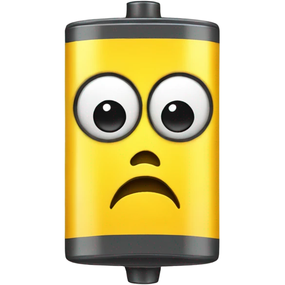 Yellow Sad battery  emoji