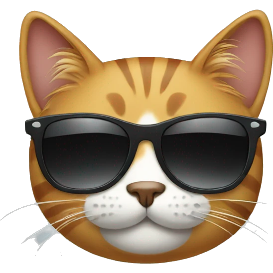 Cat with sunglasses emoji