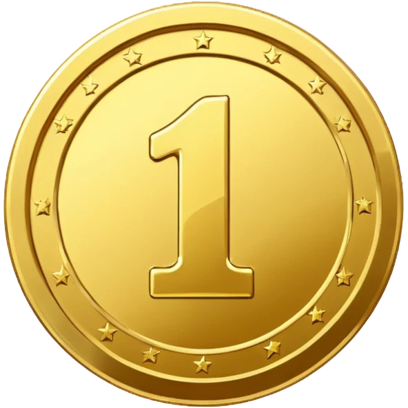 coin with number emoji