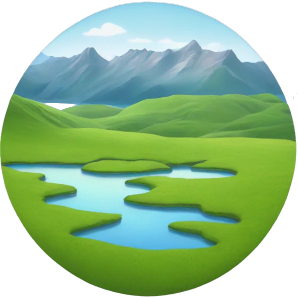 Swiss lake and grasslands emoji
